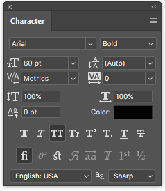 How to Add and Edit Text in Adobe Photoshop Photoshop Character Panel