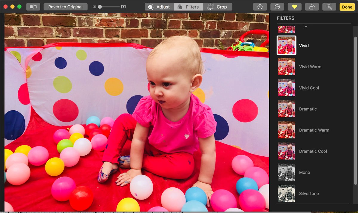 How to use Photos app for Mac: Filters